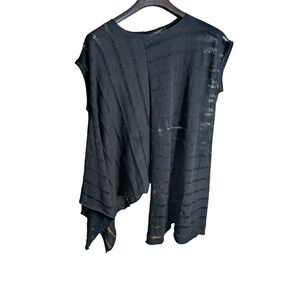 Witchy Asymmetrical Open Knit Tunic Medium Goblincore Artsy Dark Oversized